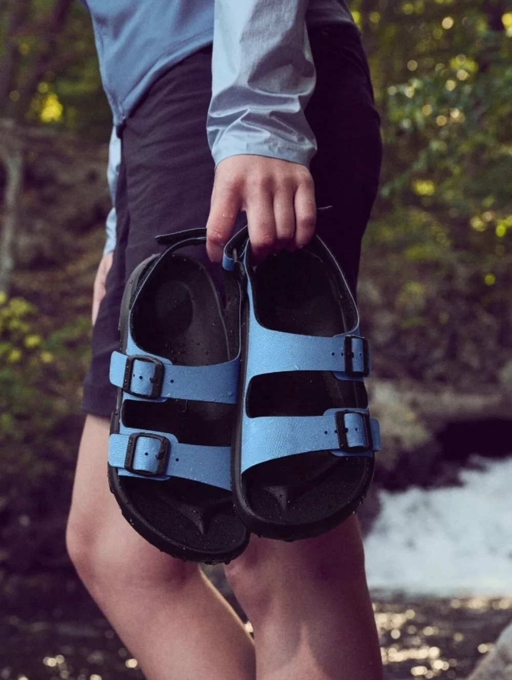 Birkenstock Mogami Terra Elemental Blue Double Buckle Sandle Outdoor